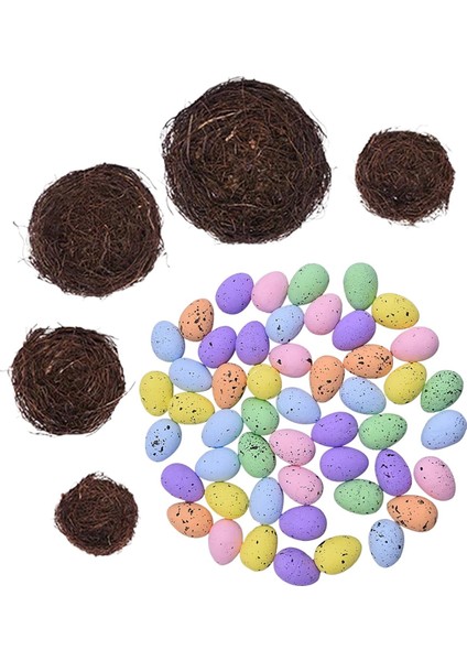 Mini Paskalya Rattan Dokuma Renkli Yumurta Props Dıy (Yurt Dışından) indirimleri