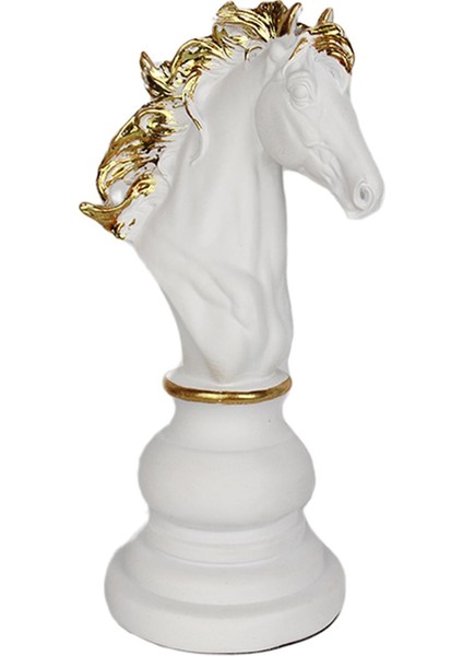 Eşsiz Satranç Heykelleri Beyaz Raf Satranççısı Heykelcik Ev Dekor Süs Hediyeleri Şövalye (Yurt Dışından) fiyatları