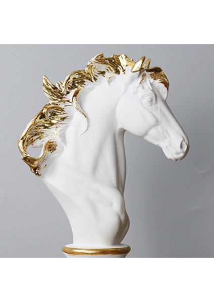 Eşsiz Satranç Heykelleri Beyaz Raf Satranççısı Heykelcik Ev Dekor Süs Hediyeleri Şövalye (Yurt Dışından) indirimleri