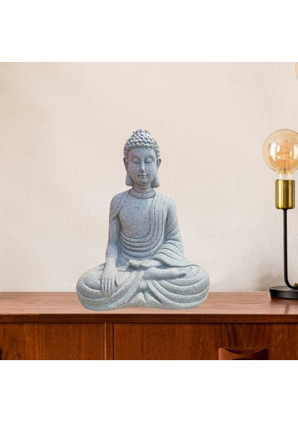 Reçine Meditasyon Buda Tealight Tutucu Mum Tutucu Büyük Büyük Meditasyon Buda Için Bahçe Heykeli (Yurt Dışından)