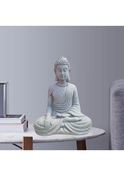 Reçine Meditasyon Buda Tealight Tutucu Mum Tutucu Büyük Büyük Meditasyon Buda Için Bahçe Heykeli (Yurt Dışından)