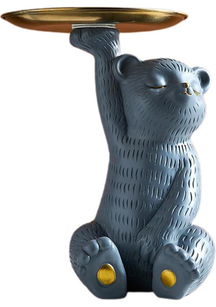 Depolama Tepsisi, Sevimli Ayı Hayvan Heykelleri Şeker Reçine Tuşları Mücevher Gri (Yurt Dışından) fiyatları