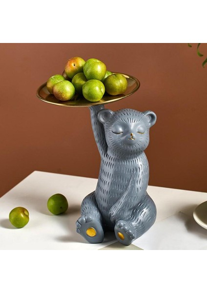 Depolama Tepsisi, Sevimli Ayı Hayvan Heykelleri Şeker Reçine Tuşları Mücevher Gri (Yurt Dışından) indirimleri