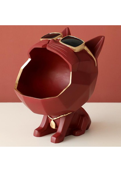 Kedi Depolama Tepsisi Tutucu Heykeli Artware Heykeli Ev Ofis Dekoru Kırmızı (Yurt Dışından) fiyatları