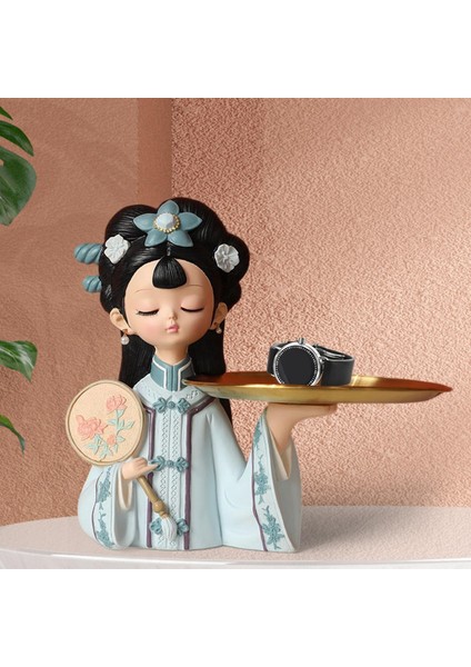 Kız Heykel Giriş Anahtarı Tutucu Meyve Şekeri Ev Depolama Ana Masa Dekoru L Tepsisi (Yurt Dışından) modelleri