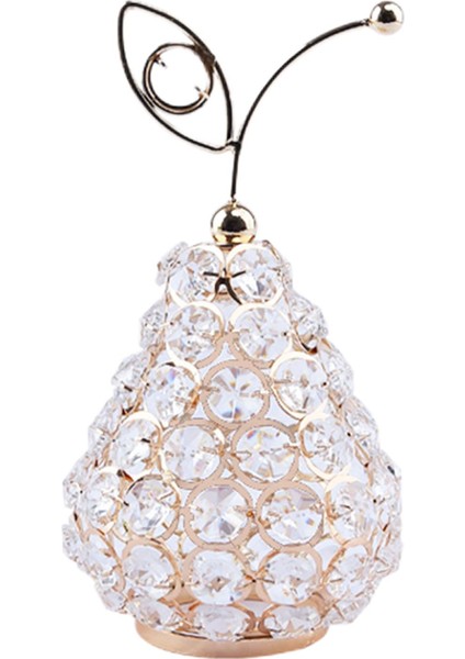 Kristal Meyve Süslem Armut Figürinler Masa Masa Üstü Dekorasyon Sekizgen Boncuklar (Yurt Dışından)