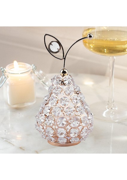 Kristal Meyve Süslem Armut Figürinler Masa Masa Üstü Dekorasyon Sekizgen Boncuklar (Yurt Dışından) fırsatları