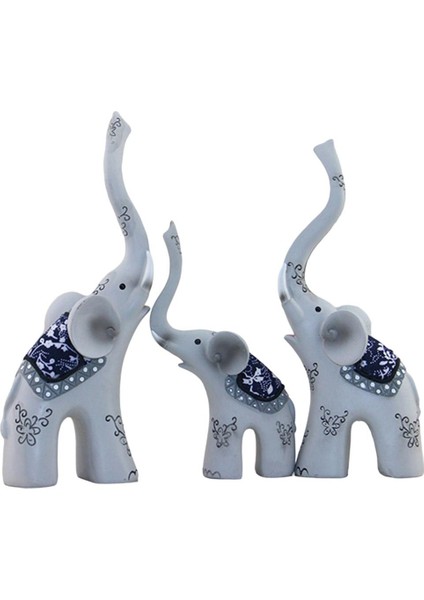 3pcs Filler Figürin Reçine Zanaat Ev Masaüstü Hayvan Heykelleri Dekorasyon 3 Gri Orta (Yurt Dışından) fiyatları