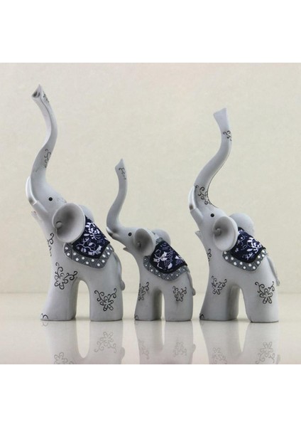 3pcs Filler Figürin Reçine Zanaat Ev Masaüstü Hayvan Heykelleri Dekorasyon 3 Gri Orta (Yurt Dışından) fırsatları