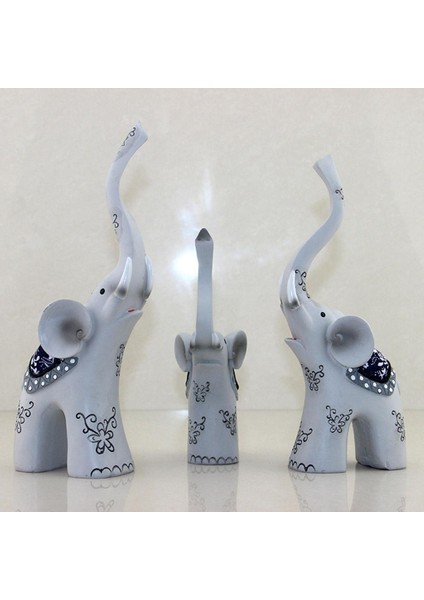 3pcs Filler Figürin Reçine Zanaat Ev Masaüstü Hayvan Heykelleri Dekorasyon 3 Gri Orta (Yurt Dışından) indirimleri