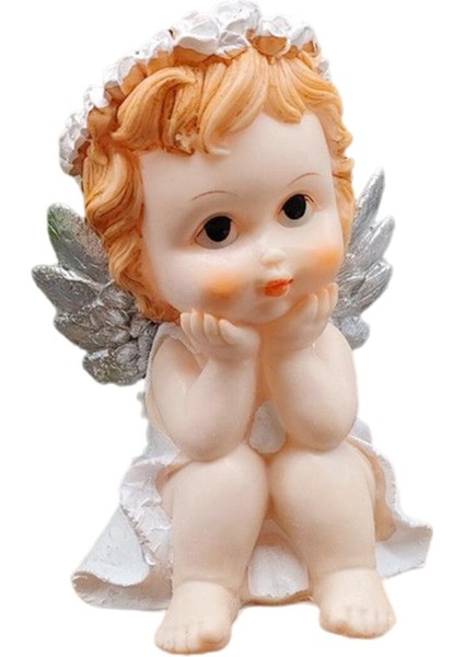 Reçine Angel Figürin Heykeli Cherub Sculpture Masa Dekor Düğün Süsleme Çift Eller (Yurt Dışından)