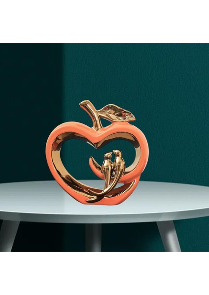 Yaratıcı Seramik Meyve Heykelcik Aşk Kuşları Dolap Kitaplık Sanat Parçası Hediye Turuncu (Yurt Dışından) fırsatları