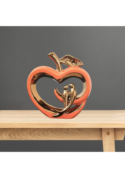 Yaratıcı Seramik Meyve Heykelcik Aşk Kuşları Dolap Kitaplık Sanat Parçası Hediye Turuncu (Yurt Dışından) indirimleri