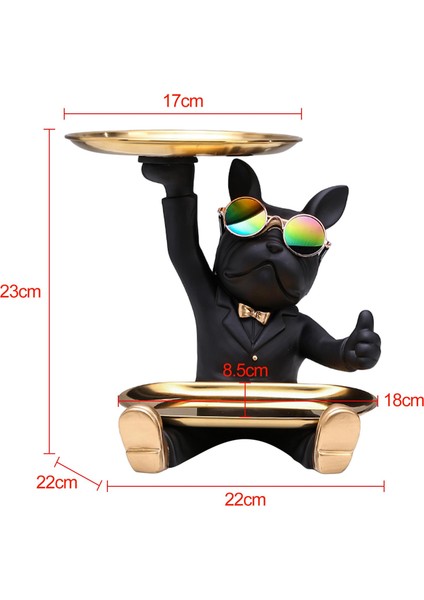 Heykel Köpek Heykeli Sunurlar Masa Black Için Depolama Reçine Organizatörü (Yurt Dışından) modelleri