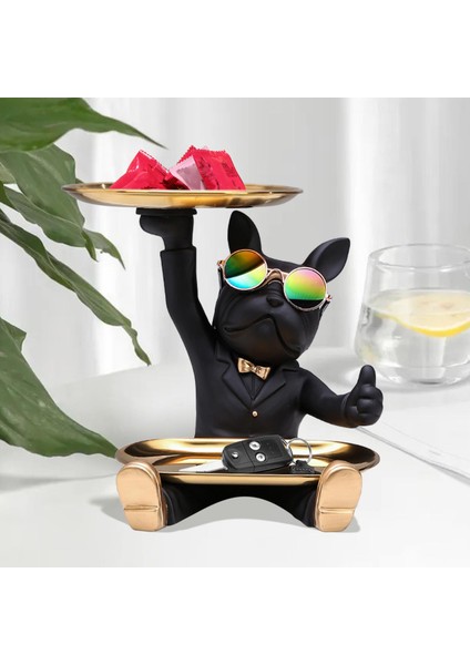 Heykel Köpek Heykeli Sunurlar Masa Black Için Depolama Reçine Organizatörü (Yurt Dışından) indirimleri