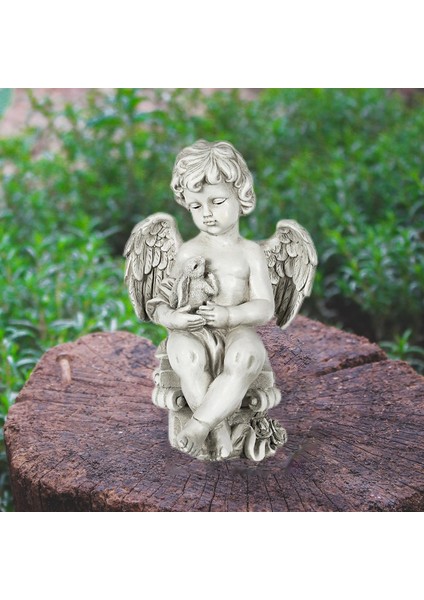 Bahçe Heykel Cherub Angel Bahçe Heykeli Açık Avlu Dekoratif Melek Hugs Tavşan (Yurt Dışından) indirimleri