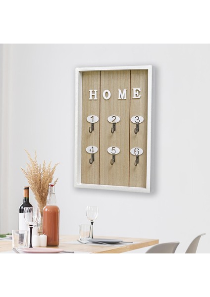 Aile Anahtarı Tutucu Dekoratif Şapka Raf 6 Kancalar Organizatör Giriş Hooks Kapı Sarı (Yurt Dışından)