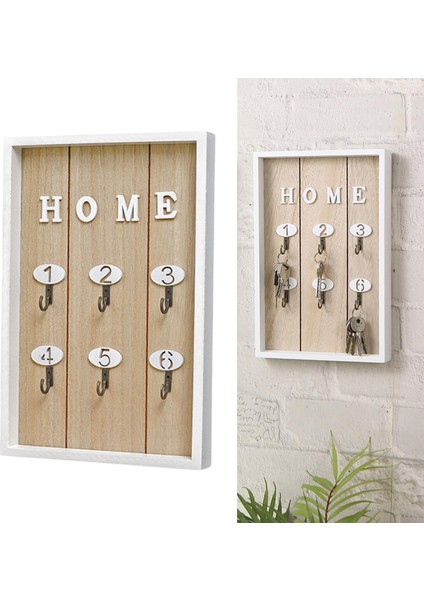 Aile Anahtarı Tutucu Dekoratif Şapka Raf 6 Kancalar Organizatör Giriş Hooks Kapı Sarı (Yurt Dışından) indirimleri