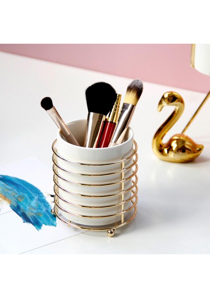 Ruj Makyaj Fırçası Tutucu Konteyner Ruj Kalemi Kalem Tutucu Yatak Odası Altın L (Yurt Dışından) modelleri