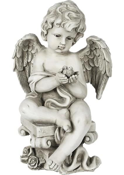 Bahçe Heykel Cherub Angel Bahçe Heykeli Açık Avlu Dekoratif Melek Holding Kuş (Yurt Dışından) fiyatları