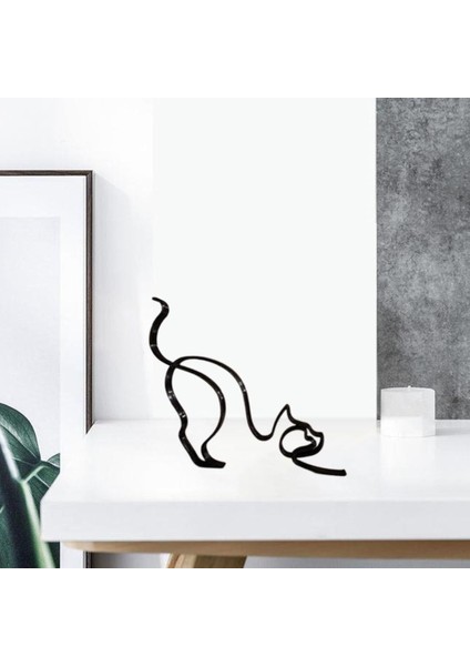 Ev Dekoru Kedi Köpek Metal Heykeli Modern Soyut Sanat Heykeli Oturma Odası Dekor (Yurt Dışından) modelleri