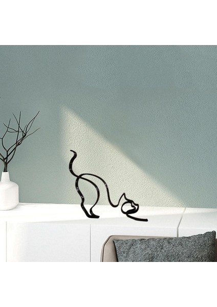 Ev Dekoru Kedi Köpek Metal Heykeli Modern Soyut Sanat Heykeli Oturma Odası Dekor (Yurt Dışından) indirimleri