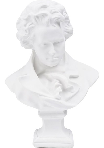 6 Inç Beethoven Reçine Büst Heykeli Heykel Heykel Kopyası Dayanıklı (Yurt Dışından)