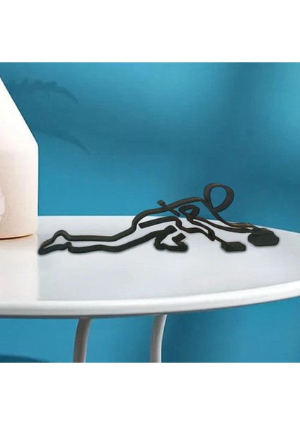 Sporcu Heykel Hattı Tel Sanat Süsleri Giriş Yolu Aksesuar Dekor Buz Hokeyi 20CMX15CMX1.5CM (Yurt Dışından) fiyatları