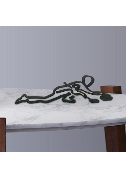 Sporcu Heykel Hattı Tel Sanat Süsleri Giriş Yolu Aksesuar Dekor Buz Hokeyi 20CMX15CMX1.5CM (Yurt Dışından) modelleri