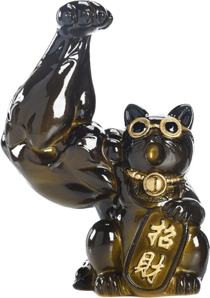 Lucky Cat Figurine Heykel Feng Shui Heykeli Ev Ofisi Dekorasyon Renk Değişimi Doğru (Yurt Dışından)