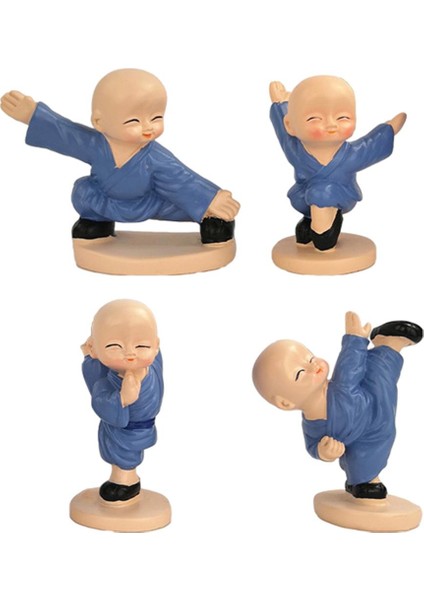 4pcs Küçük Keşiş Heykeli Raf Masaüstü Kitaplık Figürin Dekürü Figürinleri (Yurt Dışından) fiyatları