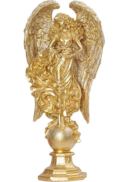 Yaratıcı Melek Figürine 3D Angel Heykel Ofisi Ev Bahçe Dekor Süsü Altın (Yurt Dışından)