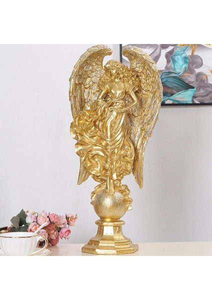 Yaratıcı Melek Figürine 3D Angel Heykel Ofisi Ev Bahçe Dekor Süsü Altın (Yurt Dışından) fiyatları
