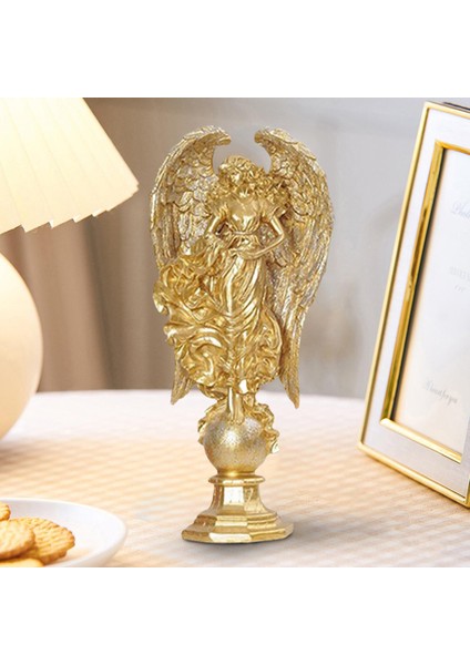 Yaratıcı Melek Figürine 3D Angel Heykel Ofisi Ev Bahçe Dekor Süsü Altın (Yurt Dışından) indirimleri