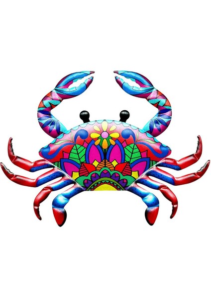 Metal Duvar Sanat Dekoru Deniz Bahçesi Yard Porch Sculpture Için Patio Red (Yurt Dışından)