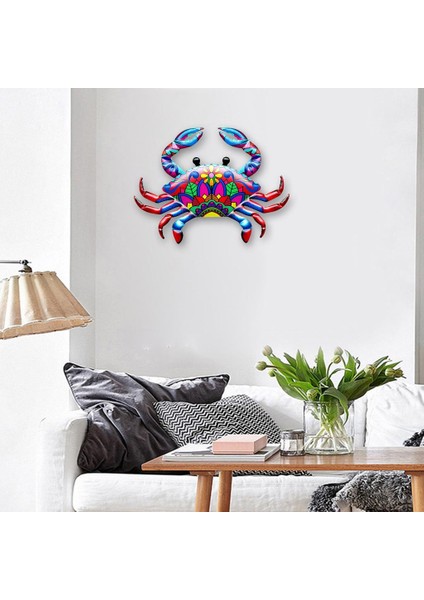 Metal Duvar Sanat Dekoru Deniz Bahçesi Yard Porch Sculpture Için Patio Red (Yurt Dışından) fırsatları