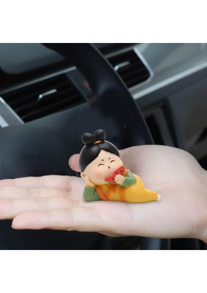 Çin Tarzı Kız Figürinler Otomatik Iç Kontrol Paneli Dekorasyonları Kek Topper Karpuz (Yurt Dışından)