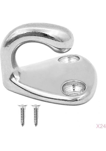 24PCS Deniz Sınıfı Paslanmaz Çelik Tekne Kanca Ceket ve Şapka Kancaları Duvar Montajı (Yurt Dışından)