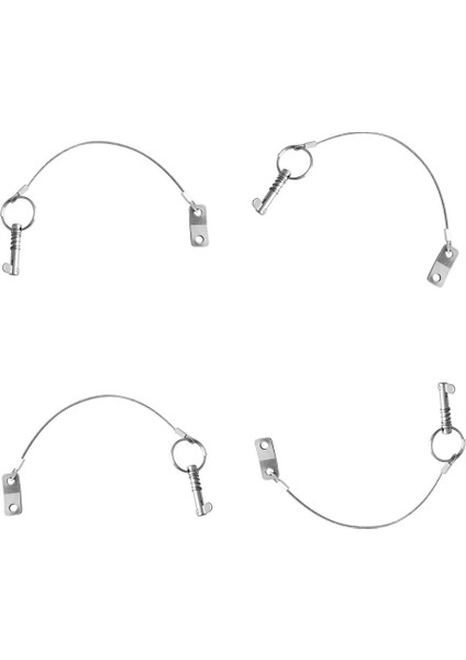 4pcs Çelik Hızlı Serbest Bırakma Pimi Kordon Tekne Bimini Üst Güverte Menteşe (Yurt Dışından)
