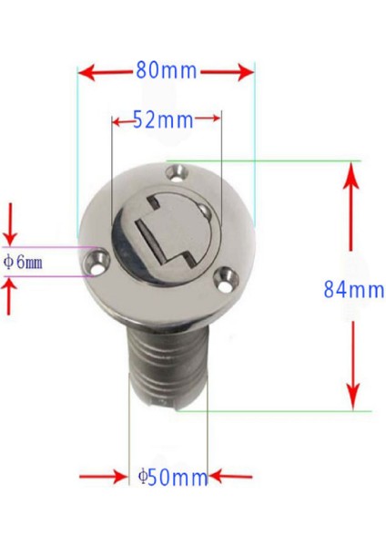 Tekne Güverte Gazı Dolgu 2 "50MM Anahtarsız Yat Dolgu 316 Paslanmaz Çelik (Yurt Dışından) fiyatları