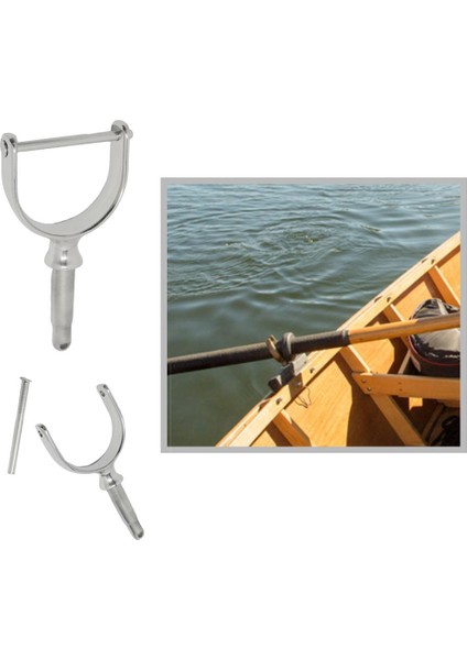 Yat 1-7/8 "tekne Kayak Gümüş Için Oarlock Soketi ile Oarlock Rowlock (Yurt Dışından)