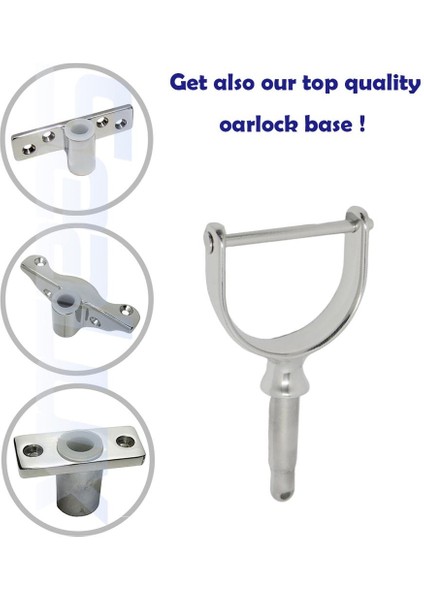 Yat 1-7/8 "tekne Kayak Gümüş Için Oarlock Soketi ile Oarlock Rowlock (Yurt Dışından)