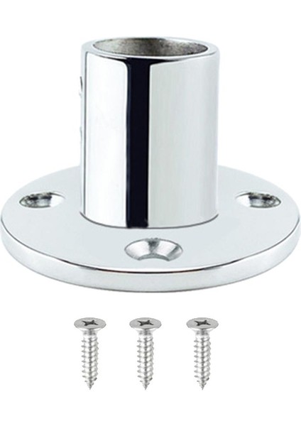 Paslanmaz Çelik Yuvarlak Tabanlar Tekne Deniz Küpeşte Bağlantı Parçaları Tüp 25MM+90 Derece (Yurt Dışından)