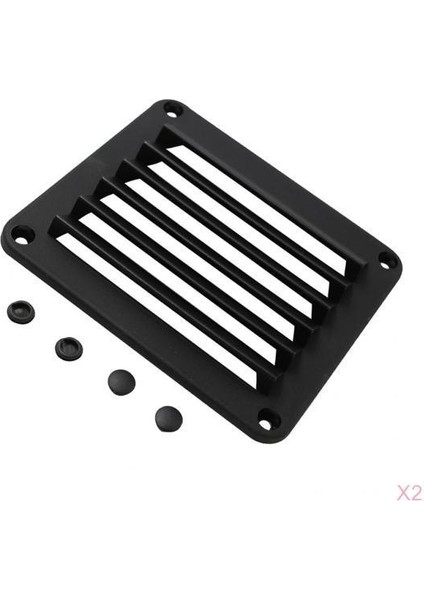2 Adet Tekne Deniz Kamartma Havalandırma Plastik Abs Siyah 5-1/2 "x 4-7/8" (Yurt Dışından)
