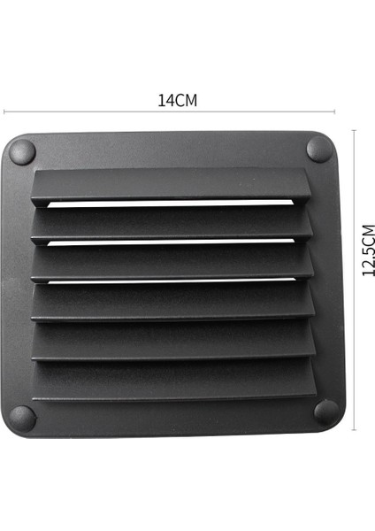 2 Adet Tekne Deniz Kamartma Havalandırma Plastik Abs Siyah 5-1/2 "x 4-7/8" (Yurt Dışından)