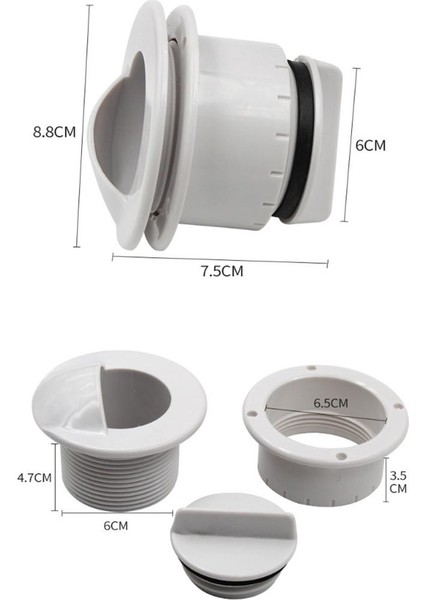 Kayak Kano Yat Için Yeni Deniz Teknesi Transom Güverte Tahliye Scupper Valf (Yurt Dışından)