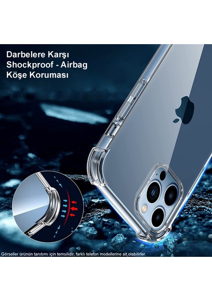 Xiaom Redmi Note 7 ile Uyumlu Kapak Şeffaf Airbag Antishock Köşe Korumalı Silikon Kılıf