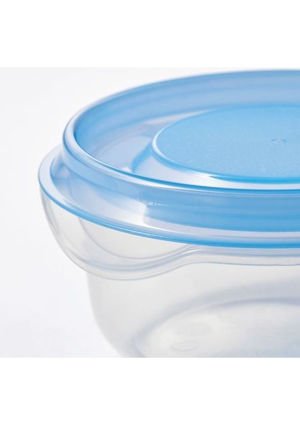 Mini Boy Saklama Kapları Mavi Kapak 70 ml 3'lü