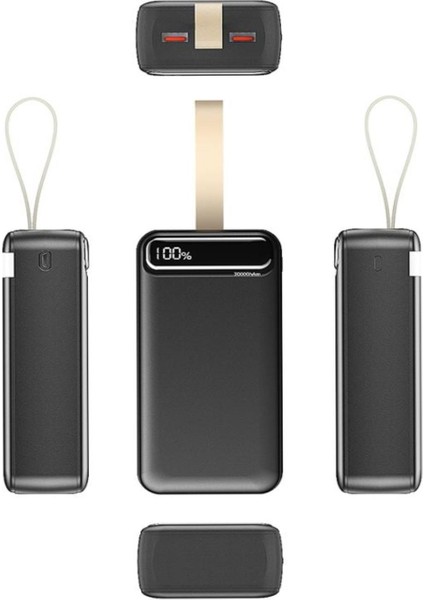 Prepare 30,000 Mah LED Aydınlatmalı Dijital Göstergeli 2xusb Çıkışlı Powerbank