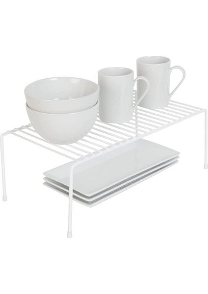 Tel Organizer Dolap Depolama Rafı 2'lı Set 22X40CM Beyaz